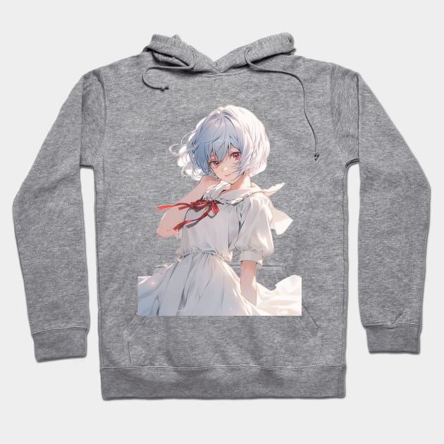 Rei Ayanami Neon Genesis Evangelion Original Artwork Hoodie by Graphicvibestore